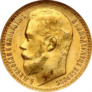 Rusko 15 rubľov 1897 (АГ) NGC MS 63