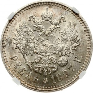 Rubel rosyjski 1897 (**) NGC MS 62