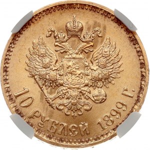 Russia 10 Roubles 1899 АГ NGC MS 66+