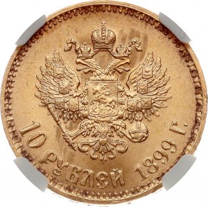 Russie 10 Roubles 1899 АГ NGC MS 66+