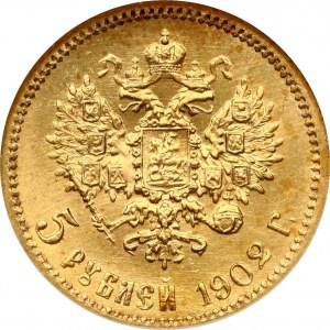 Russland 5 Rubel 1902 АР NGC MS 67