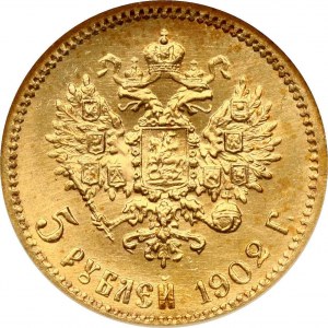 Russie 5 Roubles 1902 АР NGC MS 67