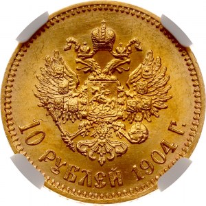 Rusko 10 rublů 1904 АР NGC MS 64