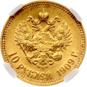 Rusko 10 rubľov 1909 ЭБ (R) NGC MS 61