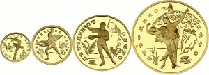 Rosja 10 - 100 rubli 1997 ЛМД Zestaw Jezioro Łabędzie. Zestaw 4 monet