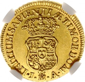 Španělsko Escudo 1742 MJA NGC AU 58 TOP POP