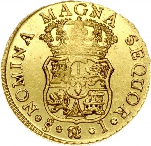 Spain For Chile 4 Escudos 1750/3 So J