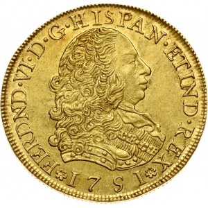 Spanien Für Peru 8 Escudos 1751 LMJ