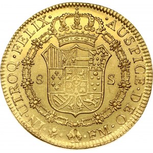 Espagne pour le Mexique 8 Escudos 1797 FM