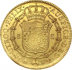 Espagne pour le Mexique 8 Escudos 1797 FM