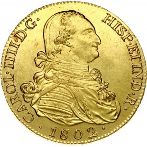 Espagne 8 Escudos 1802 MFA