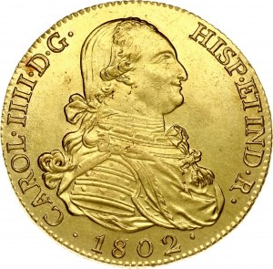 Spain 8 Escudos 1802 MFA