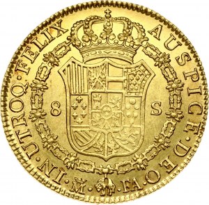 Spain 8 Escudos 1802 MFA