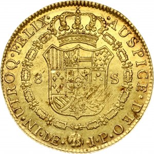 Španielsko pre Peru 8 escudos 1810 JP