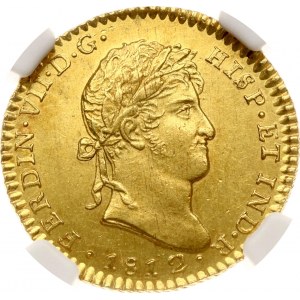 Spagna 2 Escudos 1812 CCI NGC MS 62