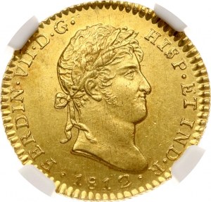 Španielsko 2 escudos 1812 CCI NGC MS 62