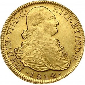 Hiszpania za Chile 8 Escudos 1814 So FJ