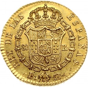 Spain 80 Reales 1822 BSP