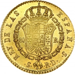 Spain 80 Reales 1823 SRD