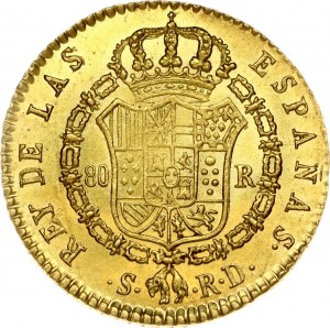 Španielsko 80 Reales 1823 SRD