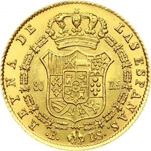 Espagne 80 Reales 1846 BPS