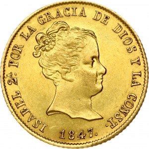Hiszpania 80 Reales 1847 SRD