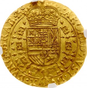 Spanish Netherlands Brabant 2 Sovereigns 1641 Antwerp (R1) NGC MS 62 TOP POP