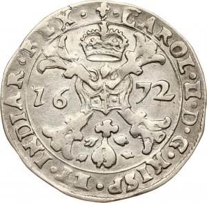 Spanische Niederlande Flandern 1/2 Patagon 1672 (R1)