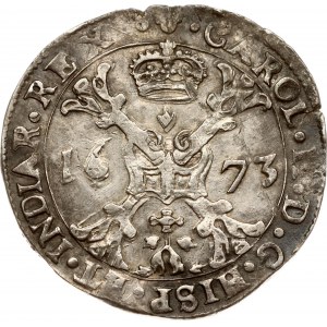 Spanish Netherlands Brabant 1/2 Patagon 1673 Brussels (R1)