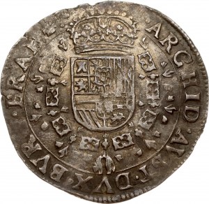 Spanish Netherlands Brabant 1/2 Patagon 1673 Brussels (R1)