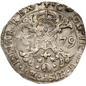 Pays-Bas espagnols Flandres 1/2 Patagon 1679 (R1)