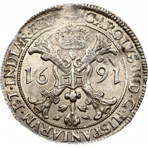 Spanish Netherlands Brabant Patagon 1691 Brussels (R3)