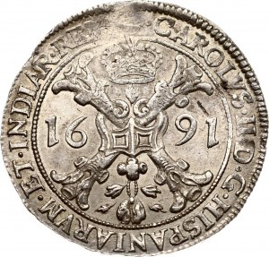Spanische Niederlande Brabant Patagon 1691 Brüssel (R3)