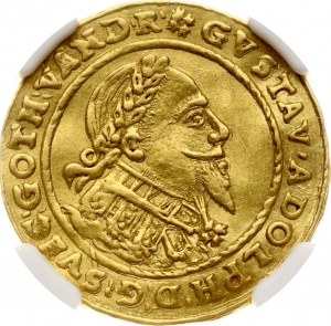 Švédsko Erfurtský dukát 1634 NGC AU DETAILY