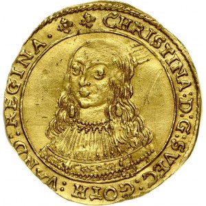 Švédsko Erfurtský dukát 1645 Christina
