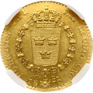 Suède Ducat 1812 OL NGC UNC DÉTAILS