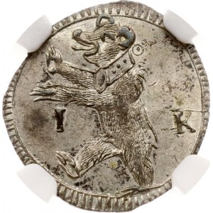 Švýcarsko St Gallen Kreuzer ND (1714-1717) G NGC MS 65 TOP POP