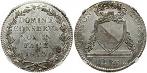 Zürich 40 Batzen 1813 NGC MS 62