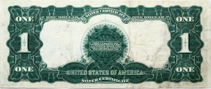 Srebrny certyfikat USA na 1 dolara z 1899 r.
