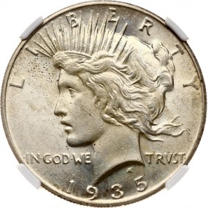 USA Dollar 1935 'Peace Dollar' NGC MS 62