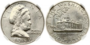 USA 5 Cents 1759 (1985) Martha Washington Pattern NGC MS 64