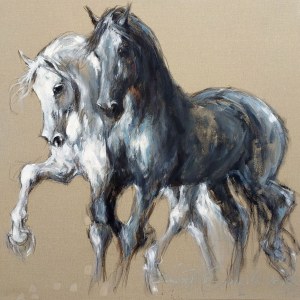 Krzysztof Jarocki (né en 1959), Paire de chevaux, 2022