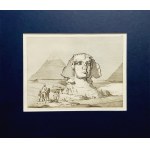 Carl Merkel (1817-1897), serie di 3 incisioni su rame (Abu Simbel, Sfinge, Guerrieri egizi), 1856