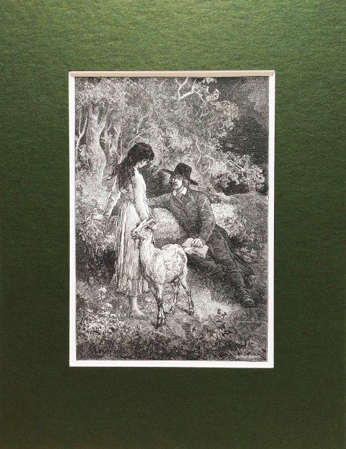Elwiro Andriolli(1836-1893),Meir i Golda z kozą, 1888, z cyklu Meir Ezofowicz
