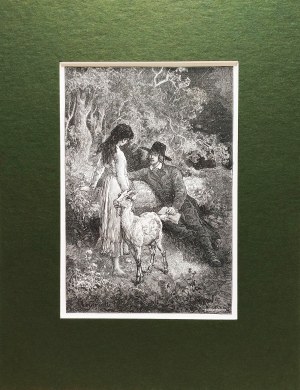 Elviro Andriolli(1836-1893), Meir a Golda s kozou, 1888, z cyklu Meir Ezofowicz