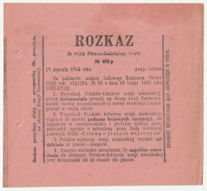 ROZKAZ do wojsk Północno-Zachodniego frontu - 17.01.1943