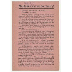 [MAJDANEK, KATYŃ]. Majdanek wzywa do zemsty!, 13.10.1944