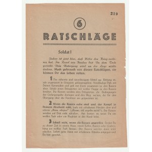 RATSCHLÄGE („Porady”) - 06.04.1945