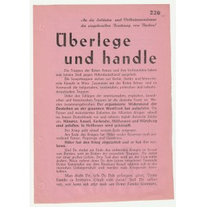 ÜBERLEGE und handle („Pomyślcie i działajcie”) - 08.04.1945
