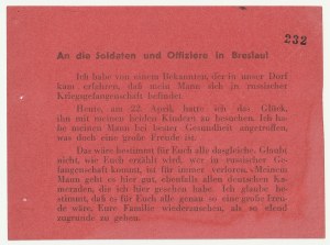 AN DIE Soldaten und Offiziere in Breslau! („Do żołnierzy i oficerów we Wrocławiu!”) - 22.04.1945